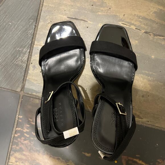 ASOS design nala black heeled sandals - Picture 4 of 7